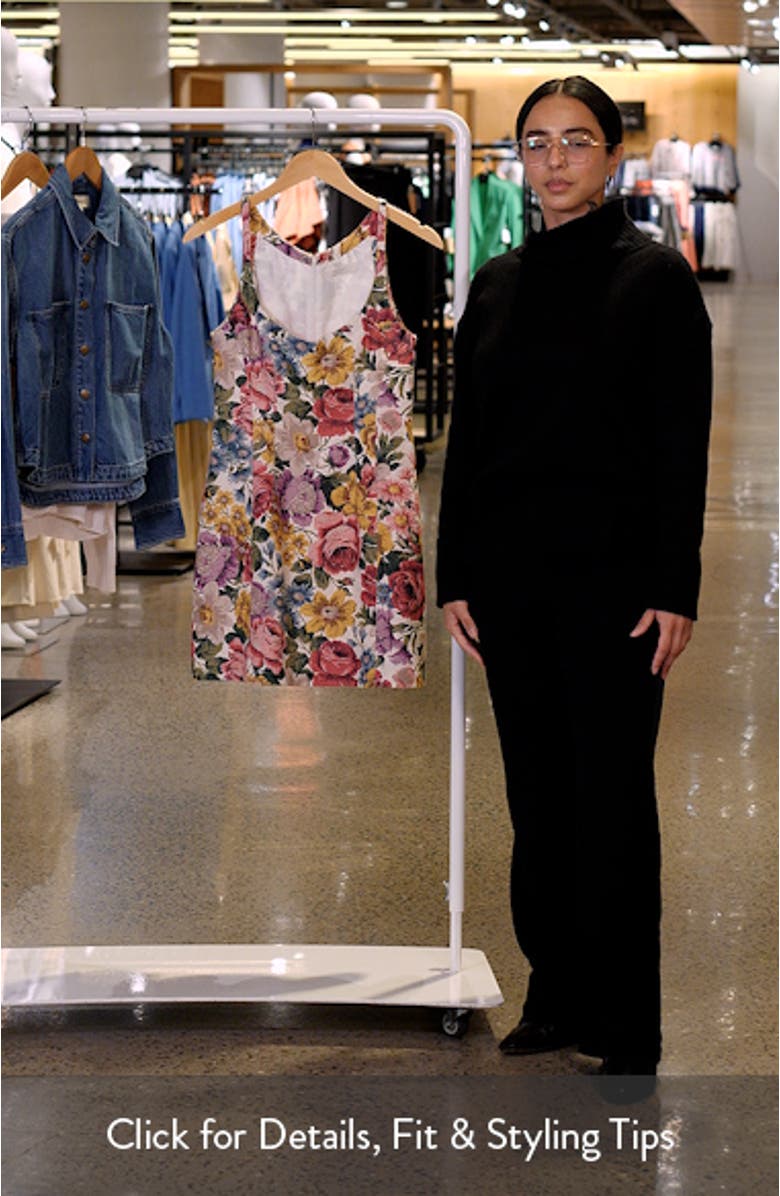 Sanne Floral Linen Minidress, sales video thumbnail