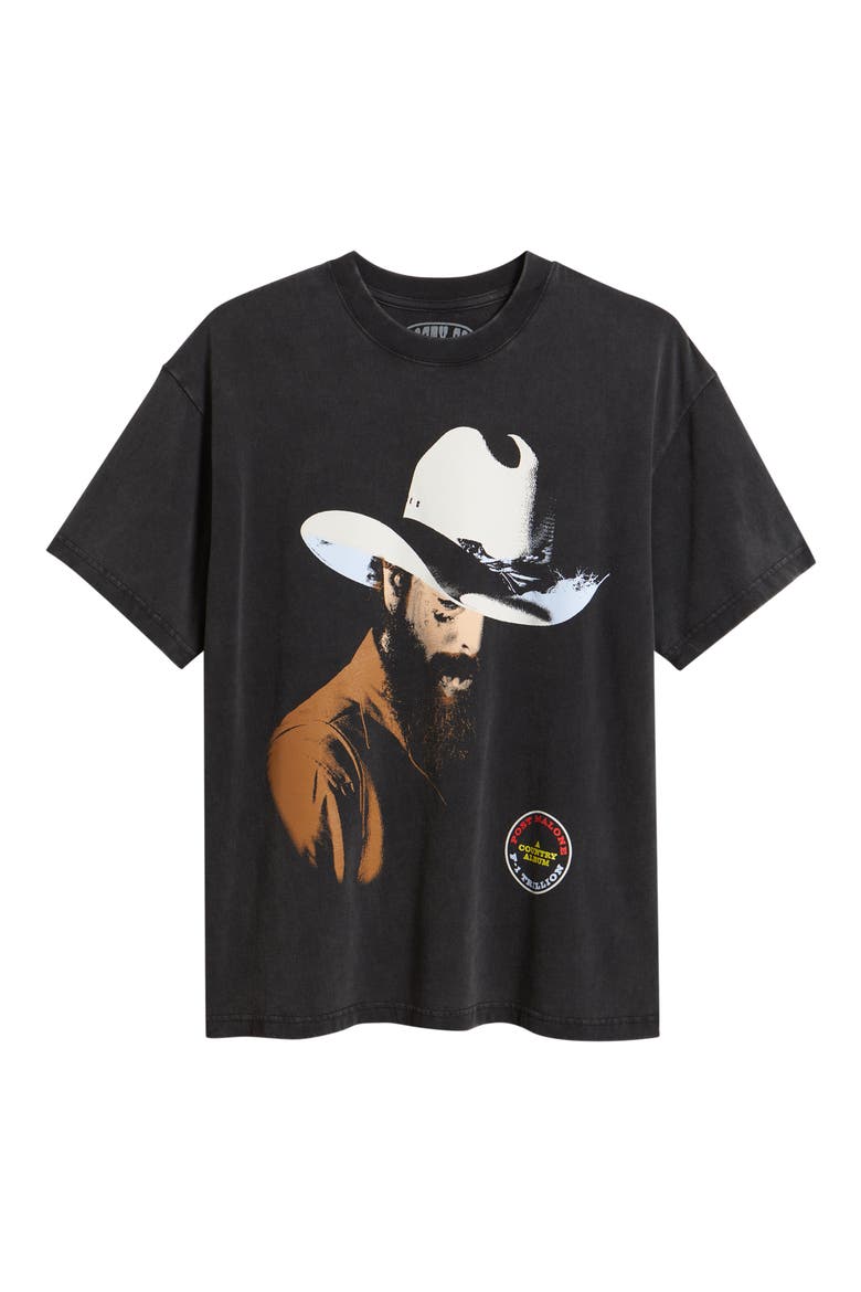 Oversize Post Malone F-1 Trillion Graphic T-Shirt, Alternate, color, WASHED BLACK