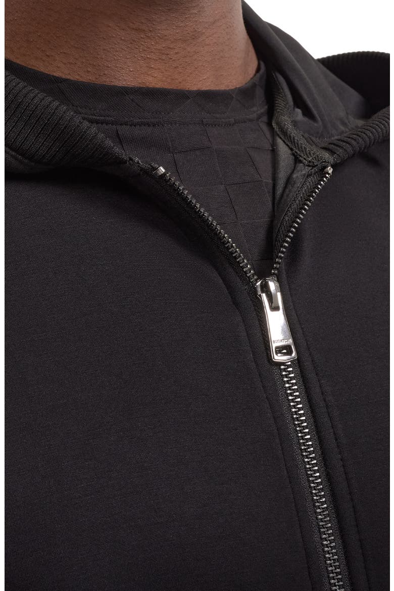 Soft Touch Full Zip Hoodie, Alternate, color, BLACK