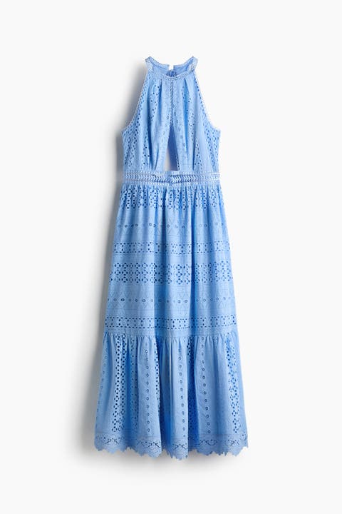 Broderie Anglaise Poplin Dress
