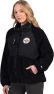 STARTER Women's Starter Black Pittsburgh Steelers On the Ball Sherpa Jacket