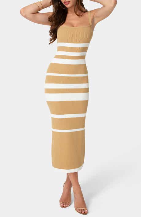 Rib Knit Sleeveless Midi Dress
