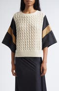 Max Mara Hybrid Linen Cable Sweater