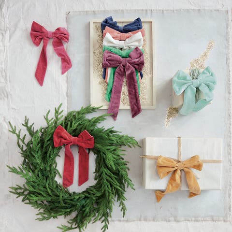 Velvet Cotton Bow Clip