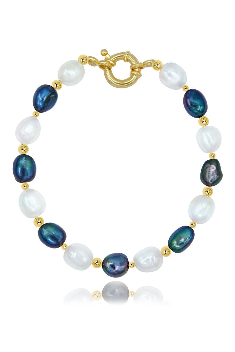 Midnight Pearl Bracelet, Main, color, WHITE / PURPLE