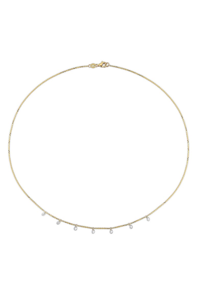 3/5 CTW Lab-Grown Diamond Station Necklace 14K, Alternate, color, Yellow Gold