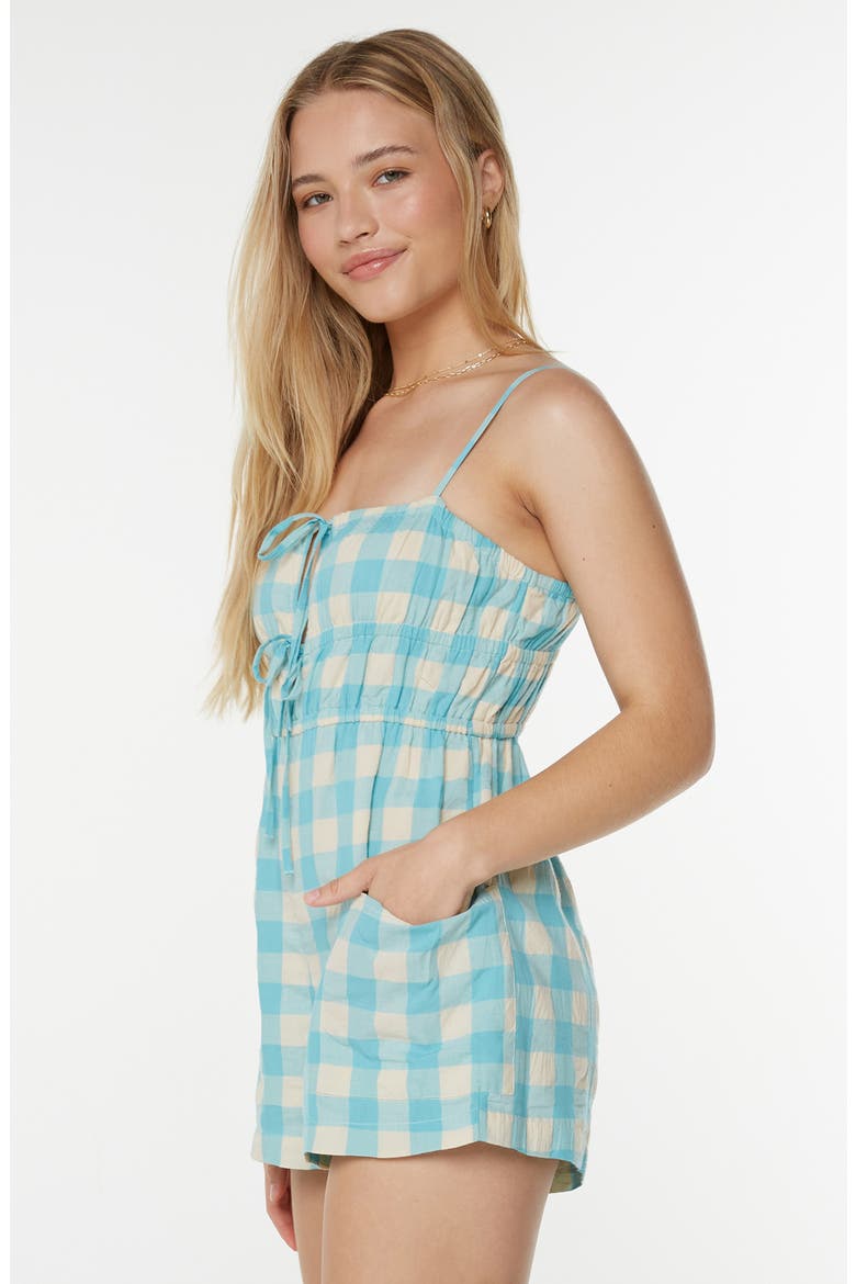 The Breakers Check Romper, Alternate, color, TIBETAN STRIPE