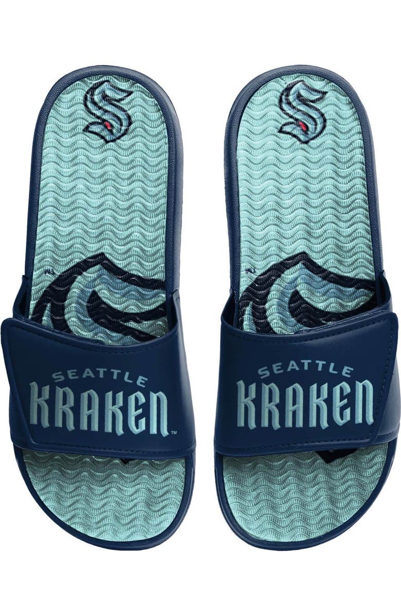 FOCO Youth FOCO Seattle Kraken Gel Slide Sandals, Alternate, color,