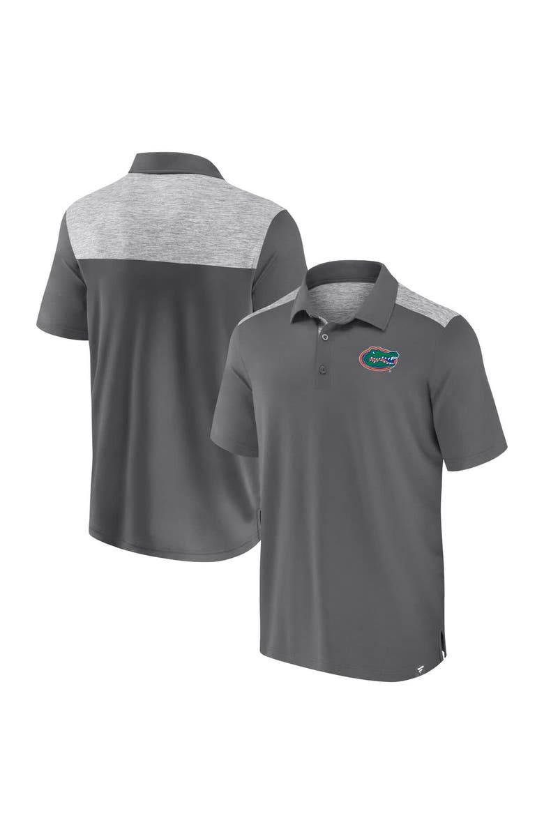 FANATICS Men's Fanatics Gray Florida Gators Iconic Brushed Blocked Polo, Alternate, color, Gray