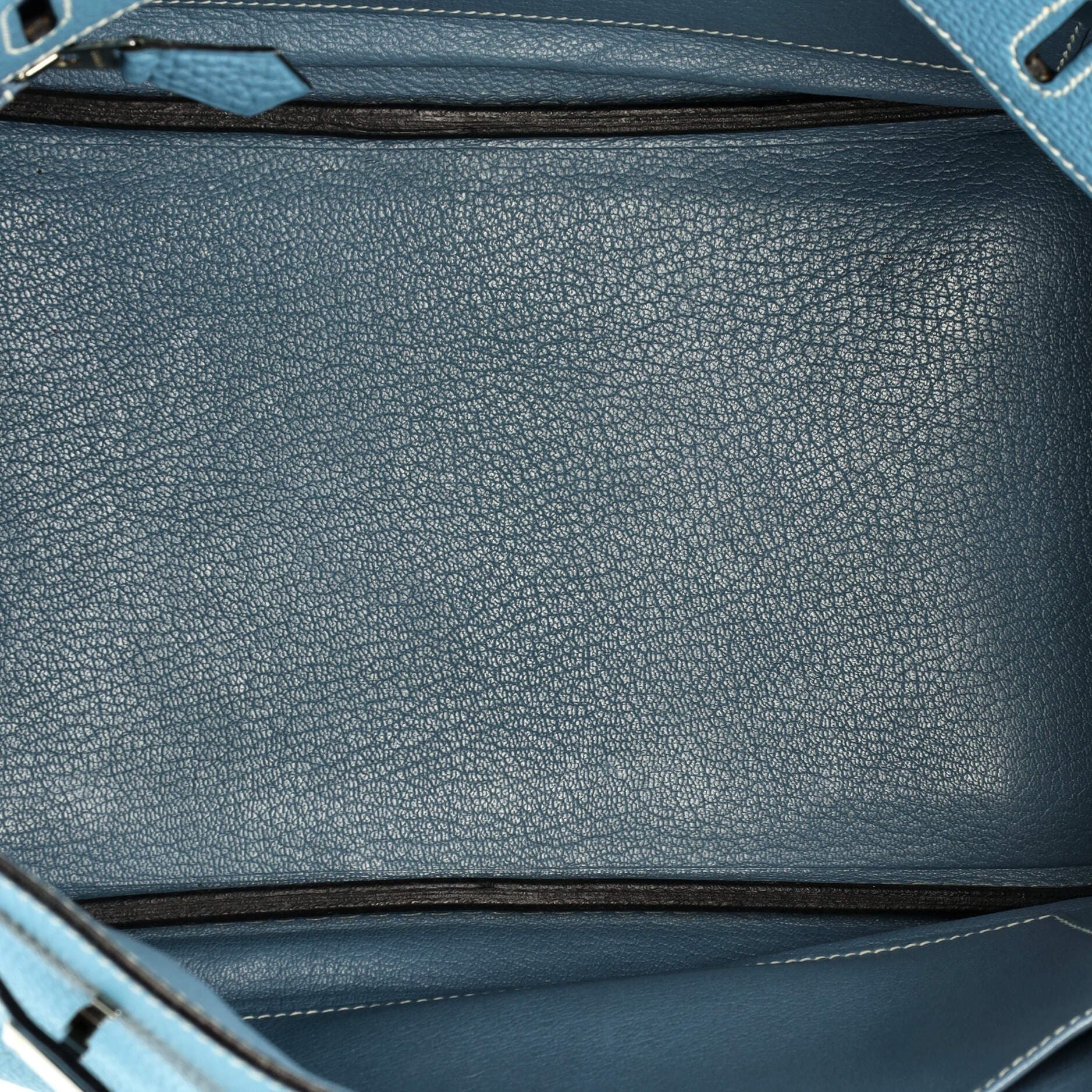 Pre-Owned Hermes Birkin Handbag Blue Togo with Palladium Hardware 30, Alternate, color, Bleu Jean