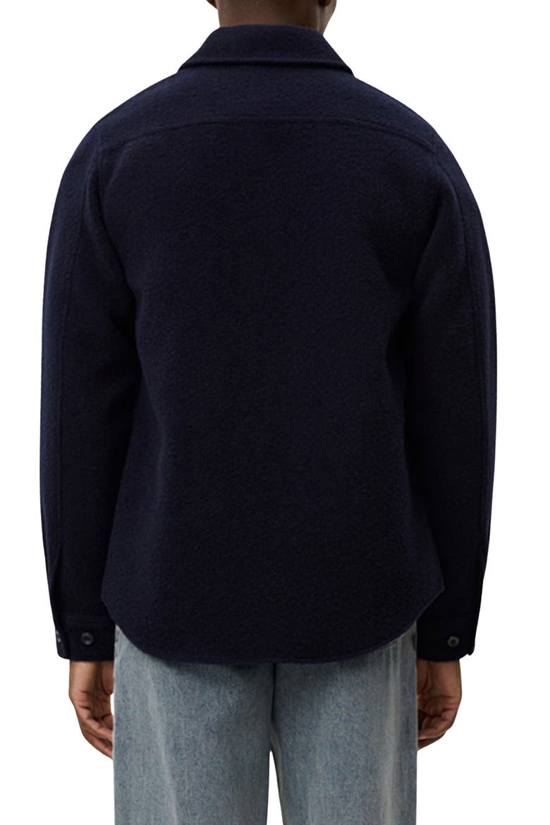Lennon Bouclé Overshirt, Alternate, color, DARK NAVY
