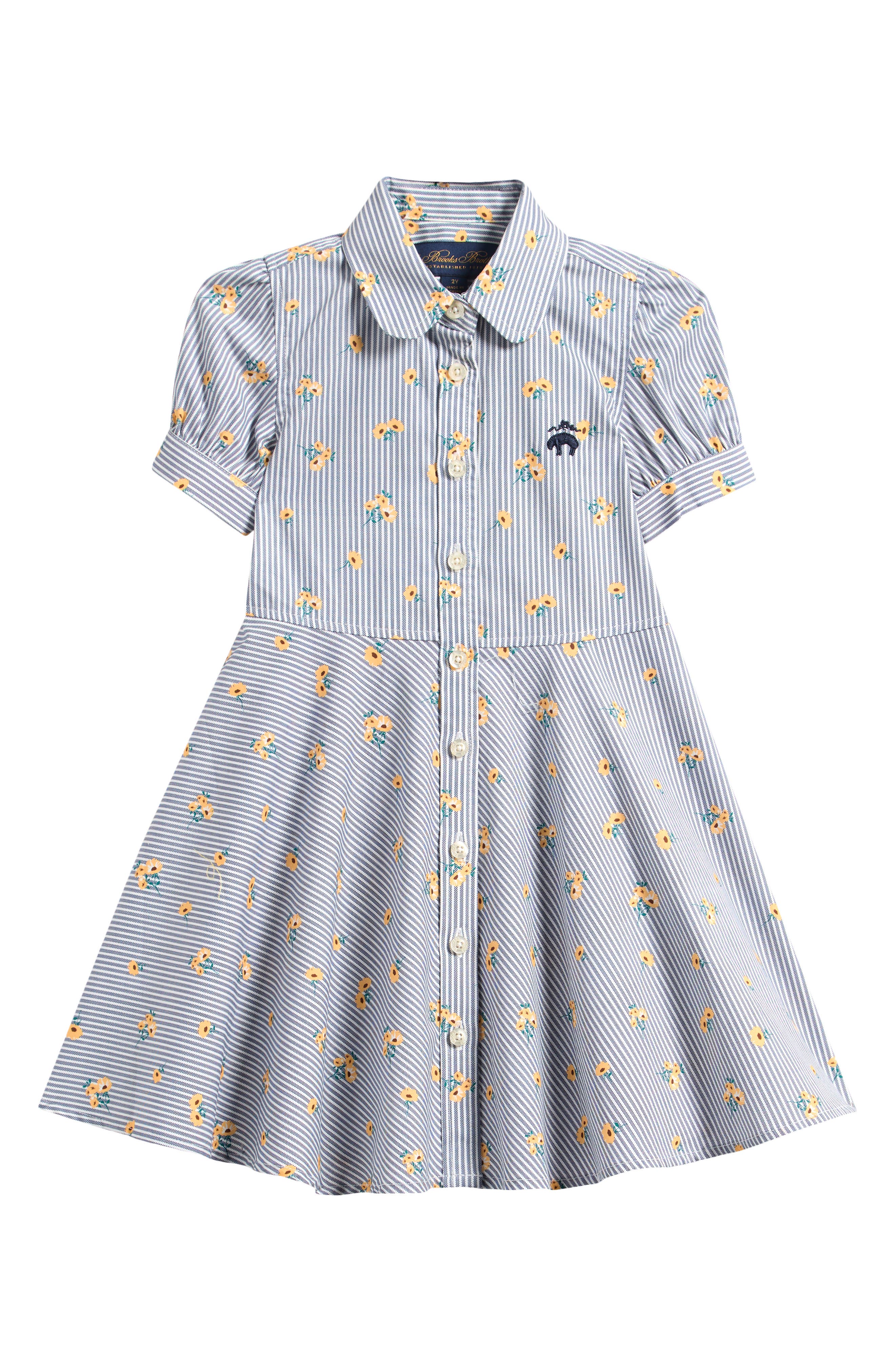 Brooks Brothers Kids' Short Sleeve Woven Dress