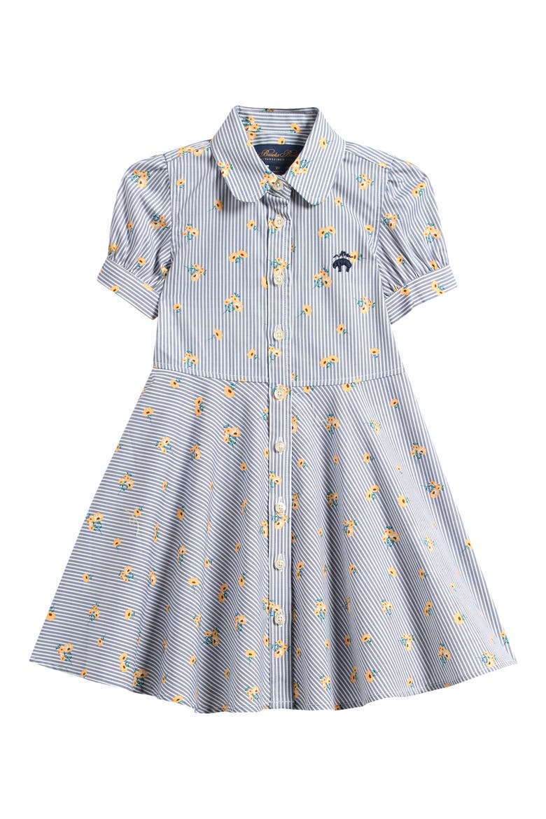 Kids' Short Sleeve Woven Dress, Main, color, NAVY
