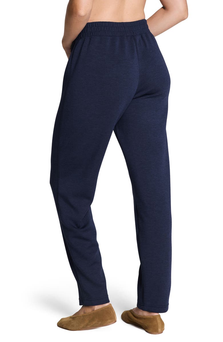 SPANX<sup>®</sup> Brushed AirEssentials<sup>®</sup> Slim Straight Leg Pants, Alternate, color, Heather Timeless Navy
