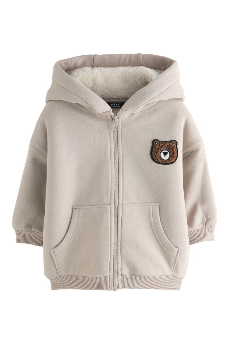 Kids' Emblem Front Zip Hoodie, Main, color, NEUTRAL