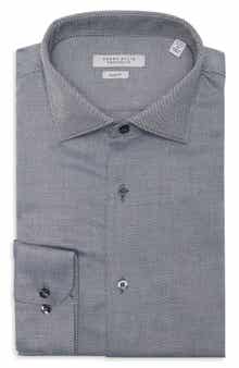 Perry Ellis Slim Fit Diamond Dobby Dress Shirt
