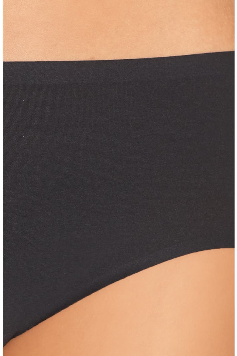 Soft Stretch Seamless Hipster Panties, Alternate, color, BLACK