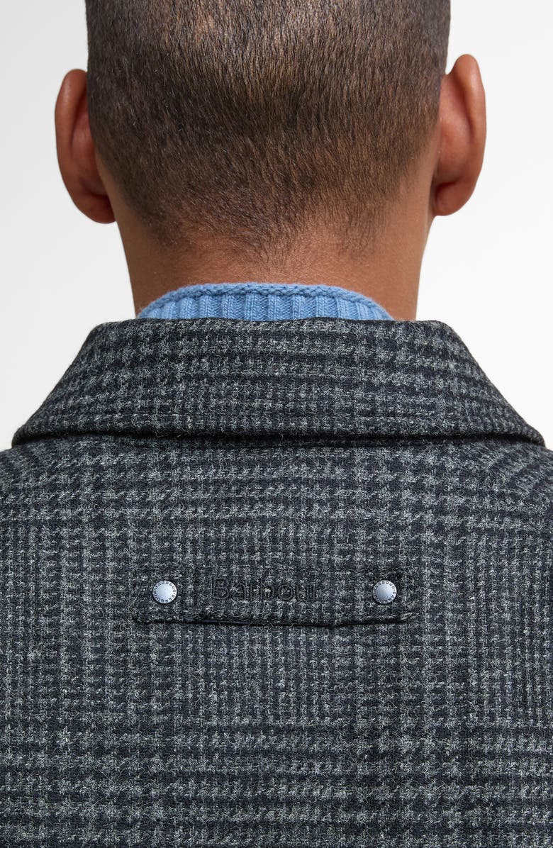 Barbour Lorden Plaid Wool Overcoat, Alternate, color, Charcoal