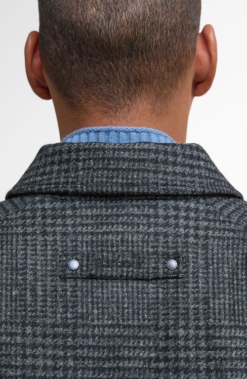 Barbour Lorden Plaid Wool Overcoat In Gray