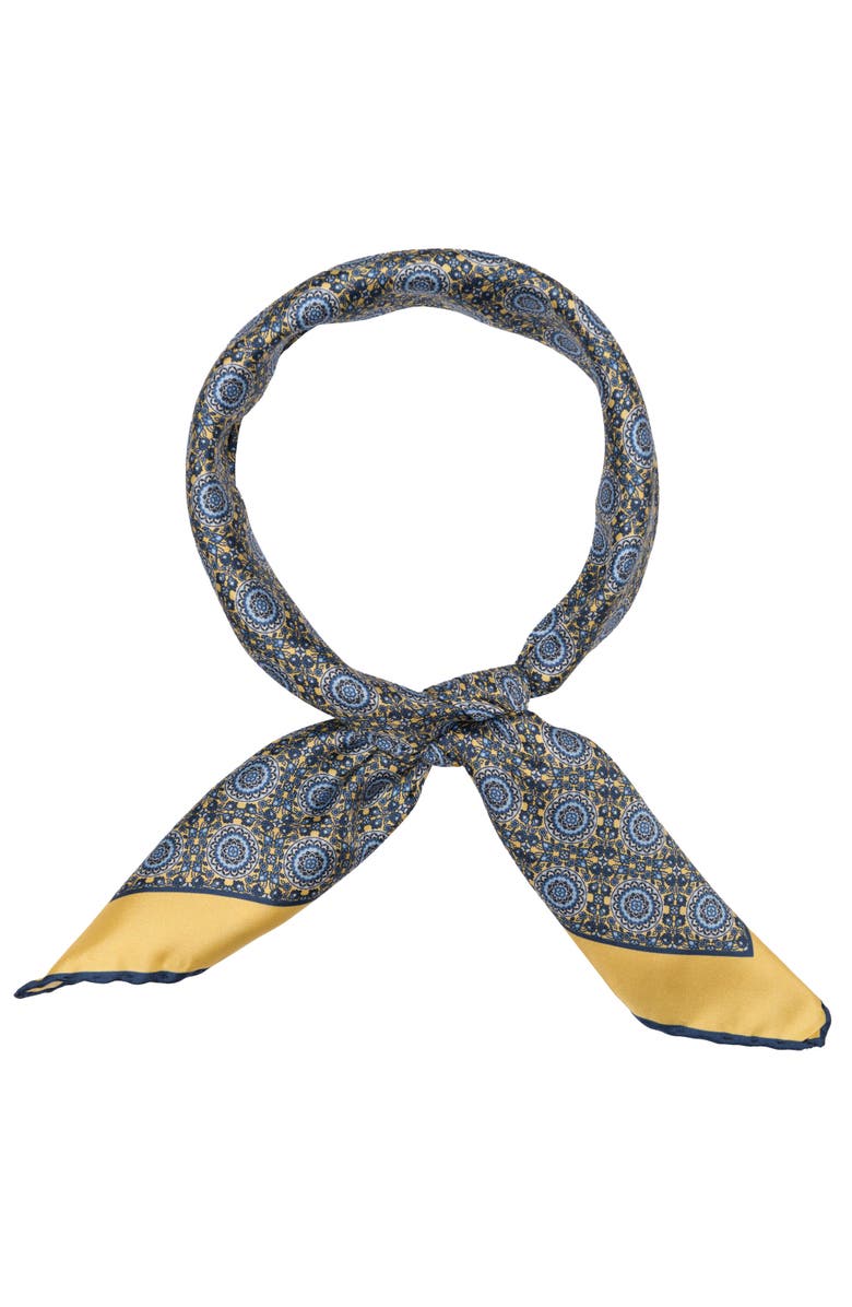 Elizabetta Lucca - Hand Rolled Silk Neckerchief for Men, Alternate, color, Yellow