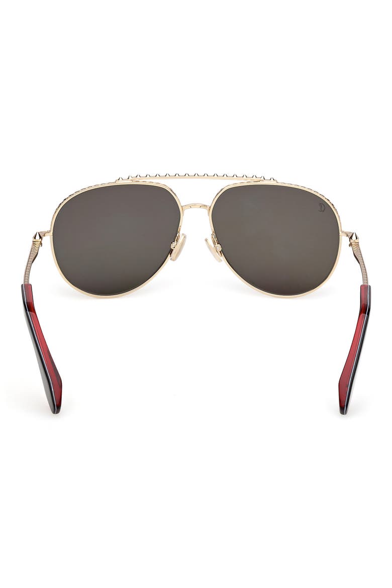 61mm Pilot Sunglasses, Alternate, color, PALE GOLD / ZEISS SMOKE