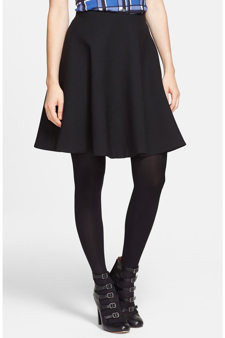 'Sixties' Circle Skirt, Main, color, BLACK