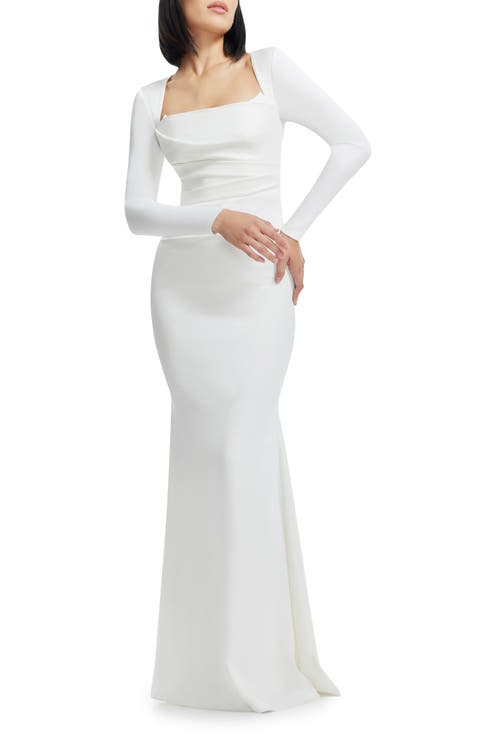 Delores Long Sleeve Evening Gown
