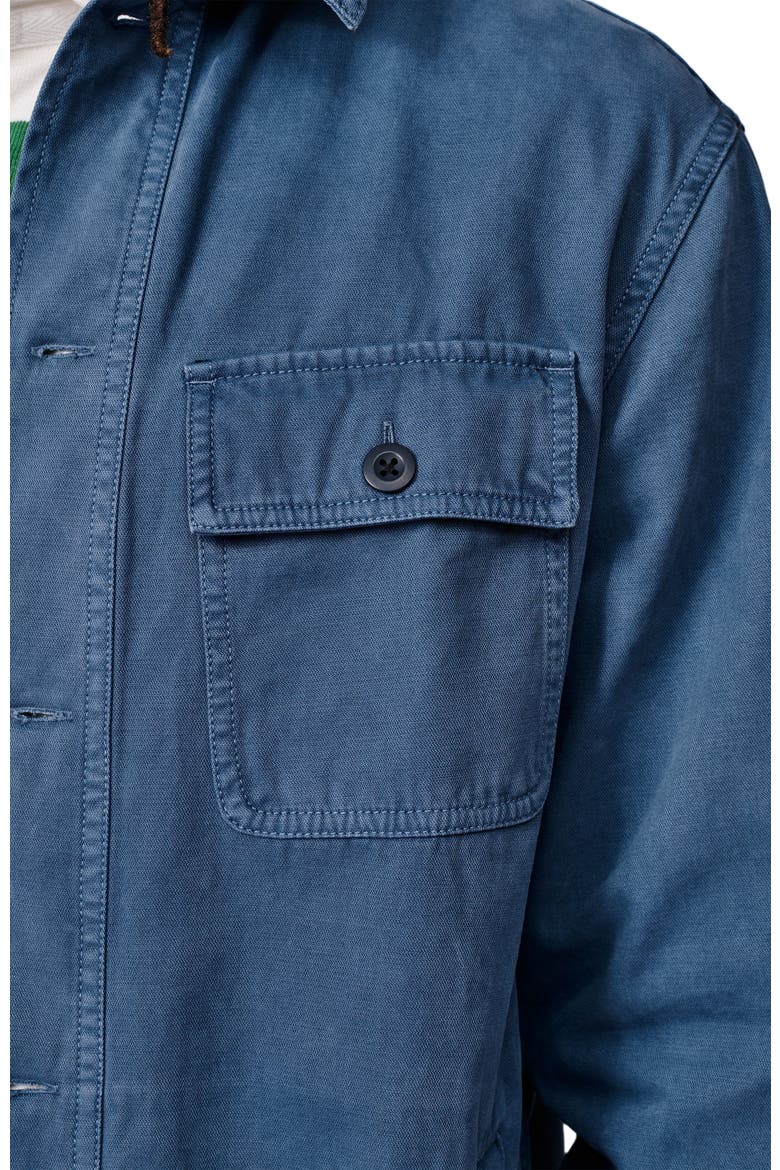 Dowse Long Sleeve Relaxed Worker Jacket, Alternate, color, Washed Blue