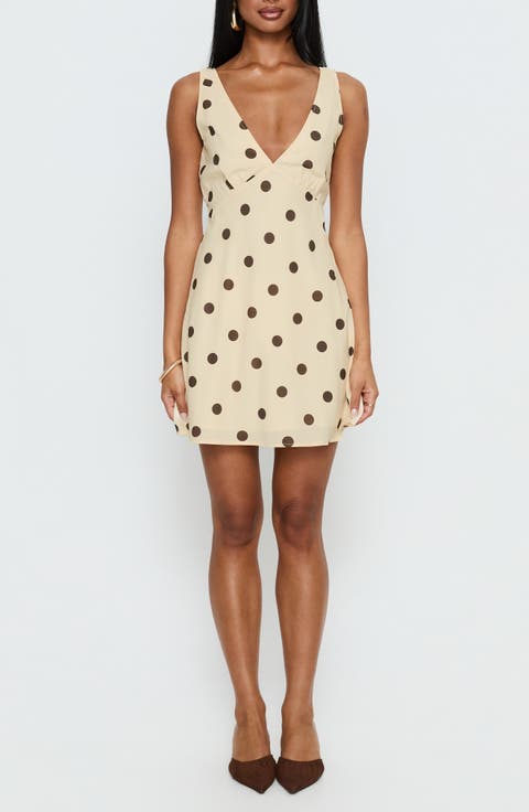 Nellie Polka Dot Sleeveless Minidress
