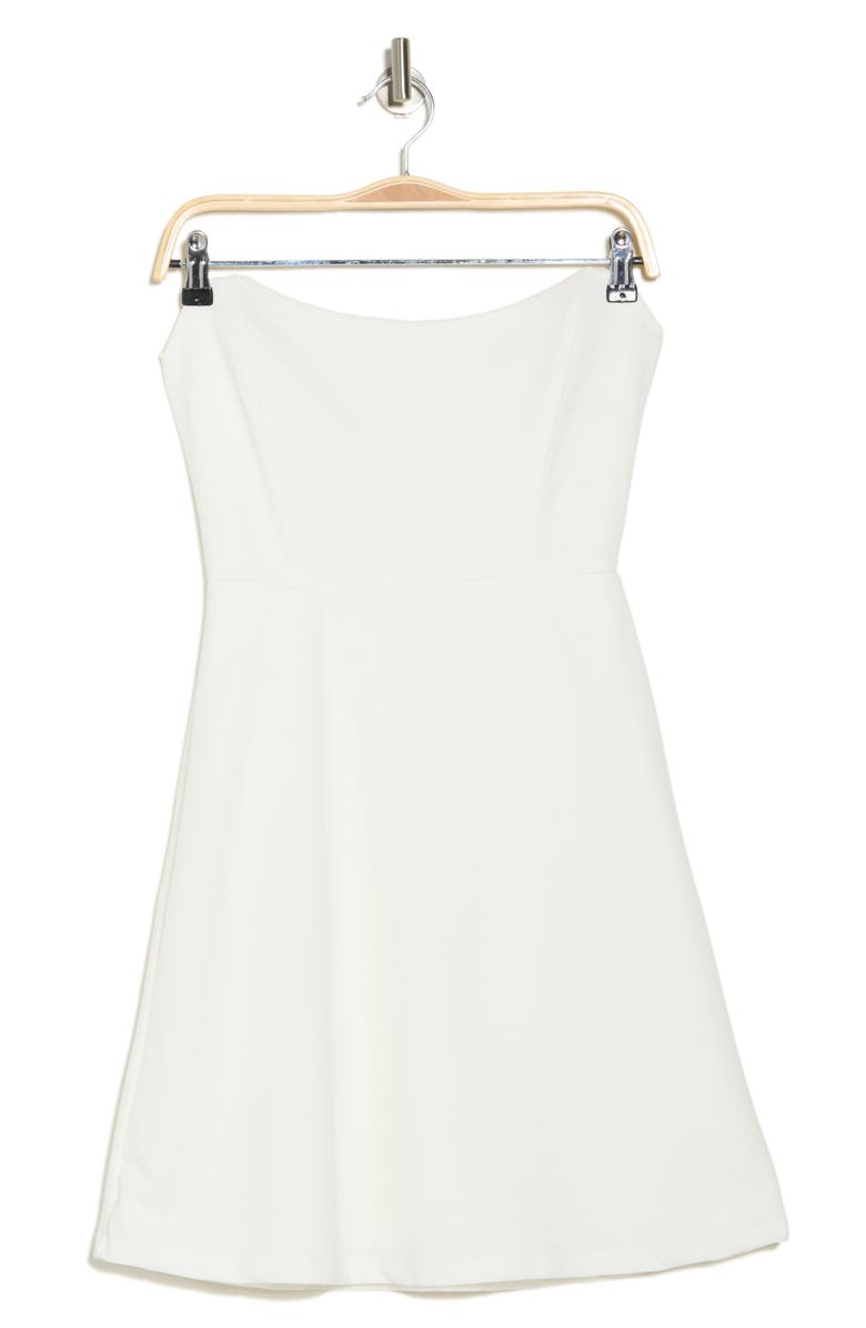 Susana Monaco Strapless Crepe Minidress, Alternate, color, White