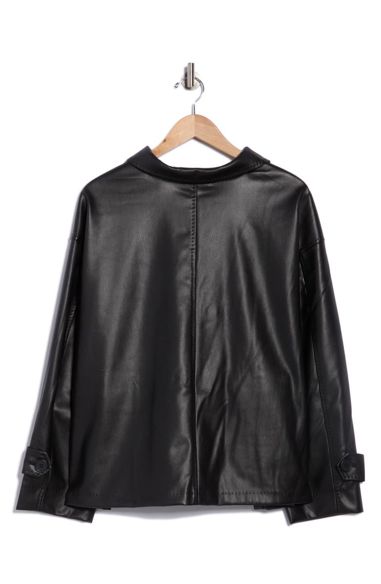 MAX STUDIO Faux Leather Jacket, Alternate, color, Black