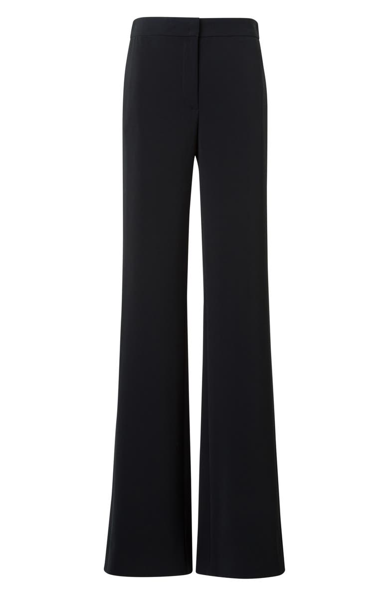 Akris punto Marla Crepe Flare Pants, Alternate, color, Black