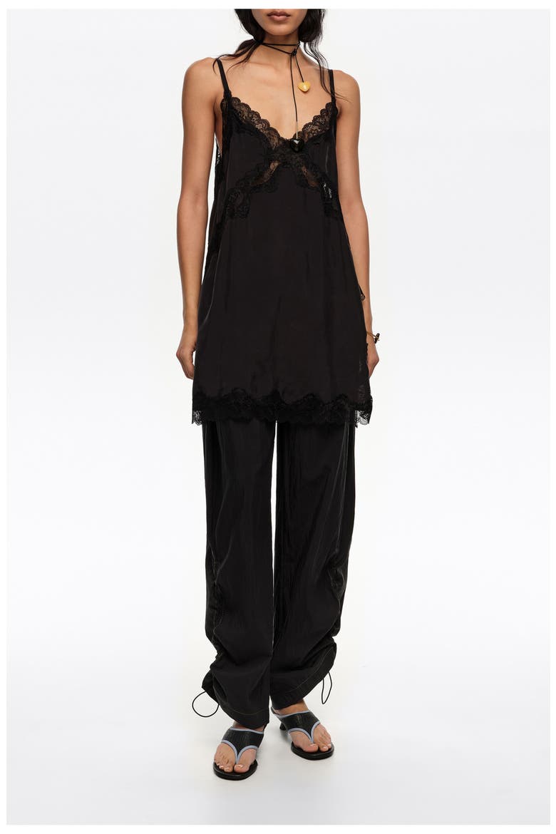 Gathered Jogger Trousers, Main, color, BLACK