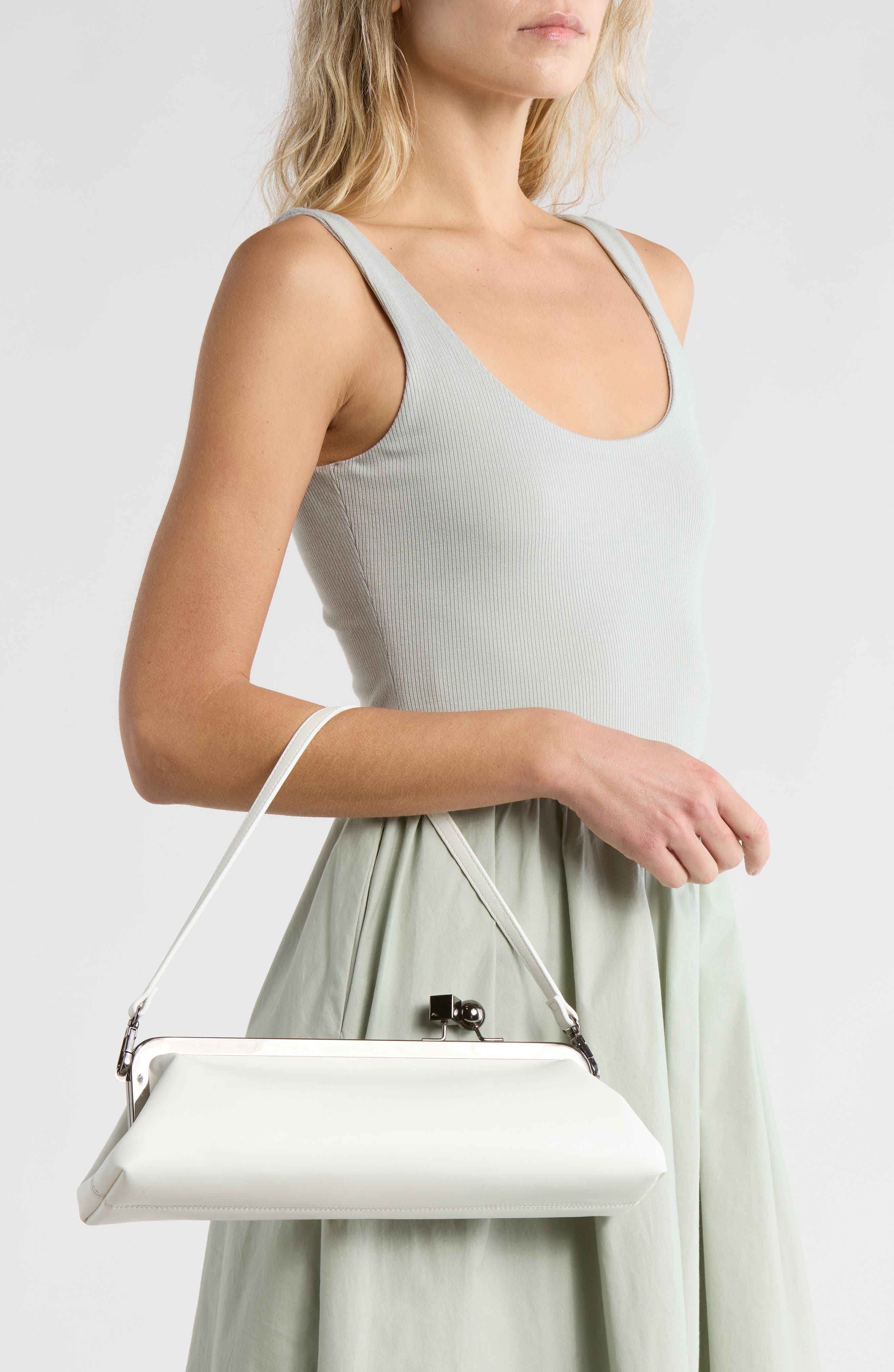 East/West Frame Shoulder Bag, Alternate, color, POWDER
