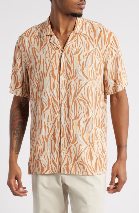 Zebra Print Camp Shirt