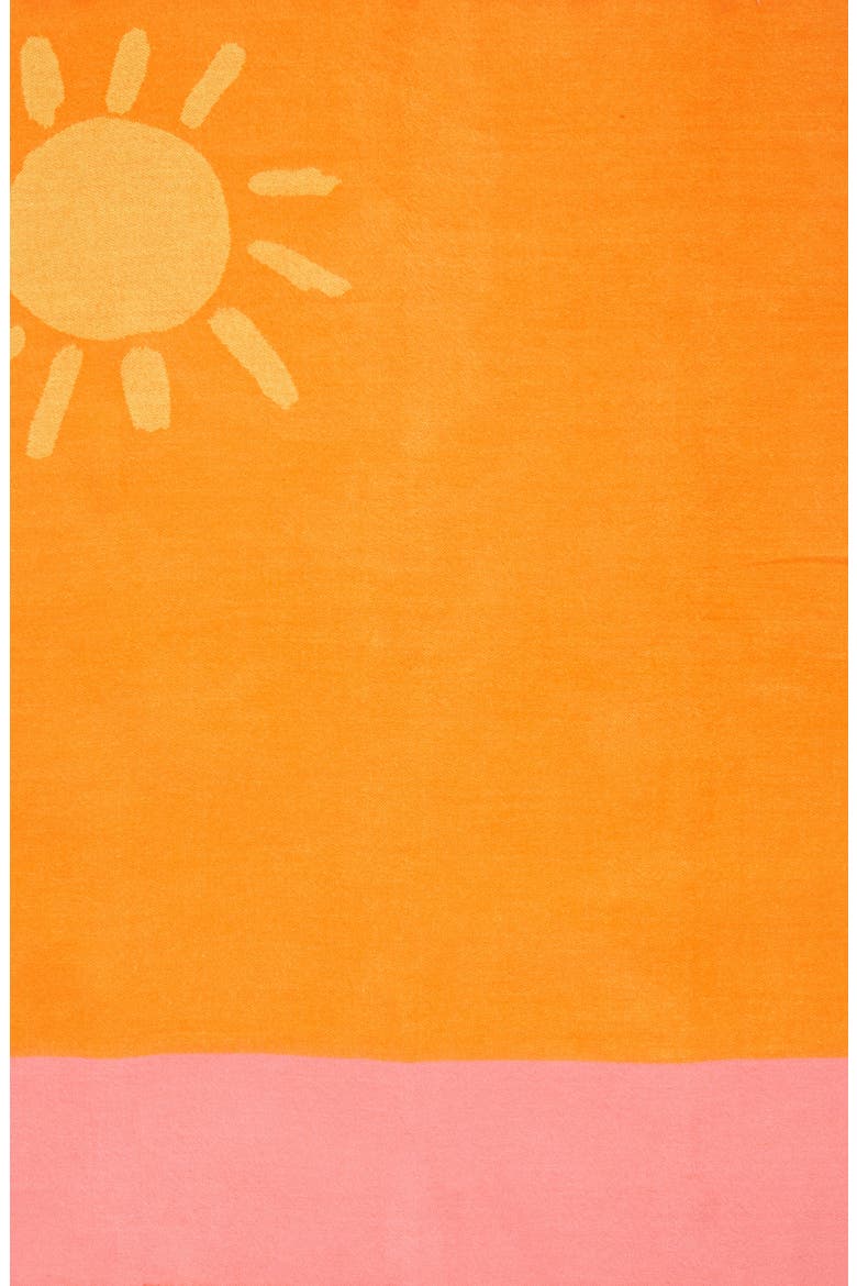Cristina Martinez Sunshine Throw Blanket, Alternate, color, ORANGE FLURO SUNSHINE