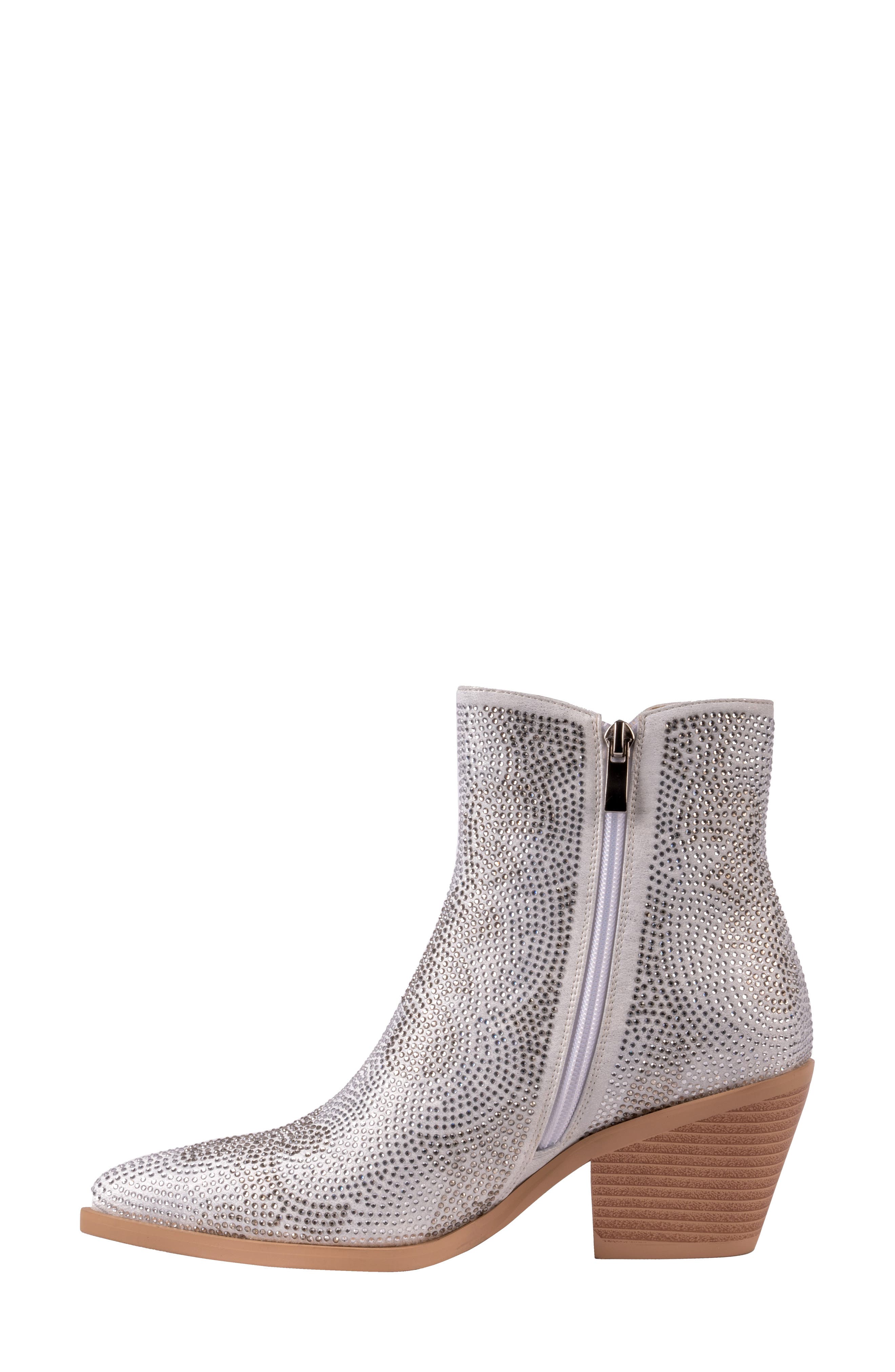 NINETY UNION Forever Rhinestone Embellished Bootie, Alternate, color, Silver