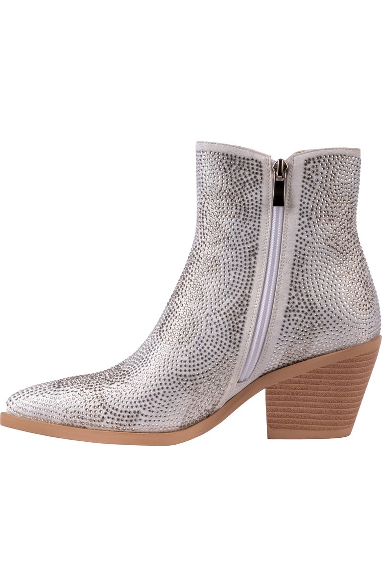 NINETY UNION Forever Rhinestone Embellished Bootie, Alternate, color, Silver