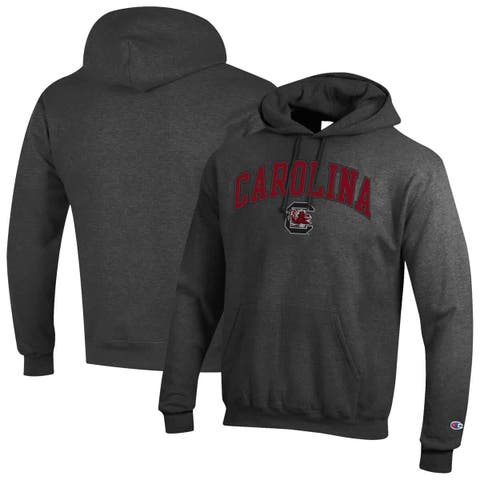 Men's Champion  Charcoal South Carolina Gamecocks Arch Over Logo Pullover Hoodie