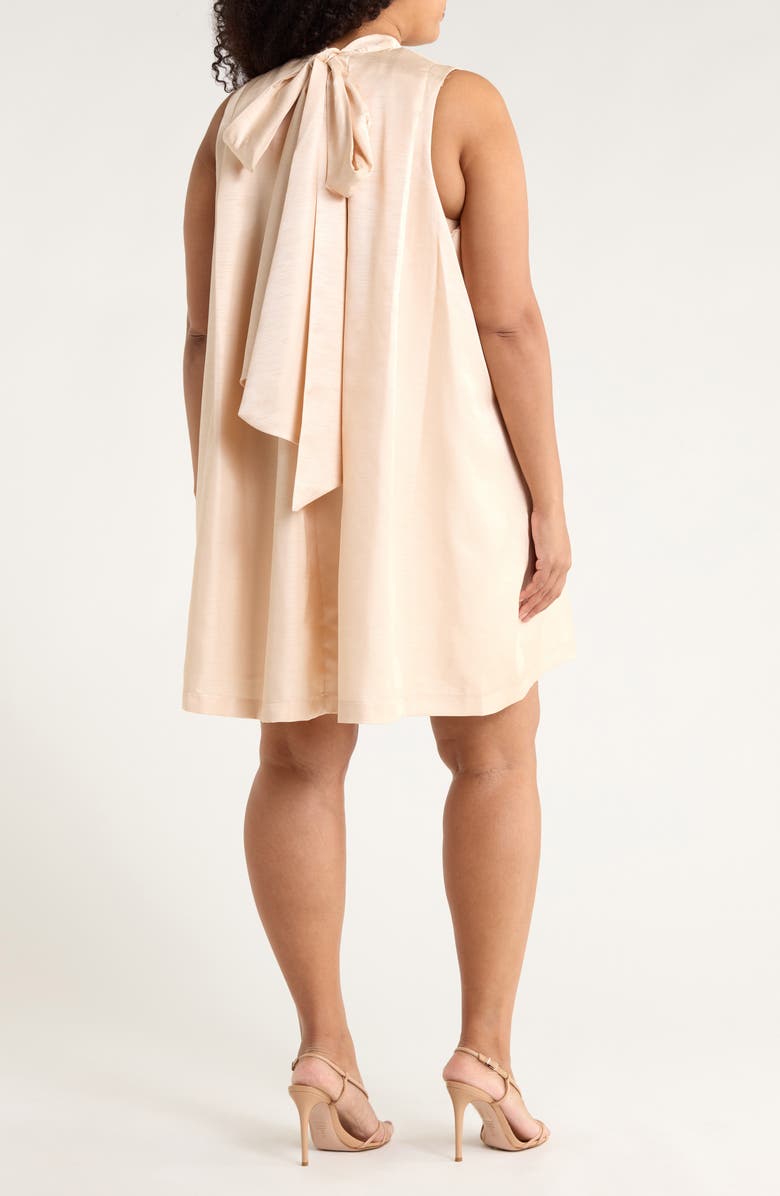 SUGARLIPS Keyla Satin Trapeze Dress, Alternate, color, Ivory