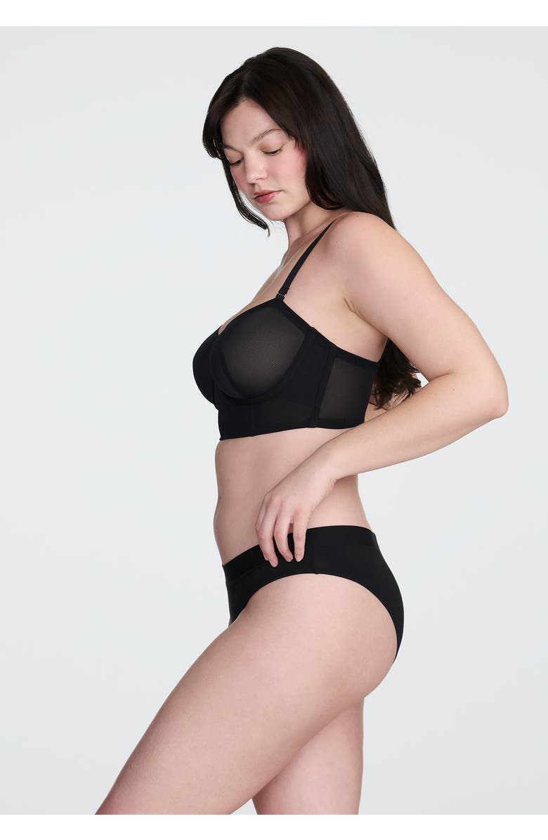 CUUP The Longline Bra Mesh, Alternate, color, Black