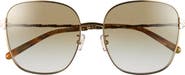 Tory Burch 57mm Gradient Square Sunglasses