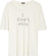 R13 I Don
t Care Relaxed Fit Cotton 
Cashmere Graphic T-Shirt