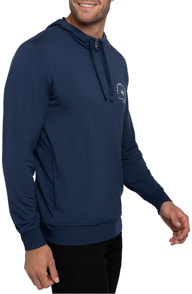 TravisMathew Whale Shark Half-Zip Graphic Hoodie, Alternate, color, 
