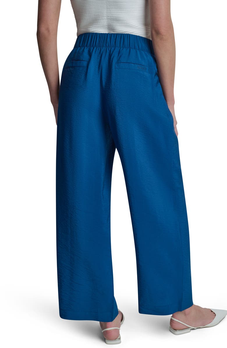 DKNY Rumpled Voile Pull-On Pants, Alternate, color, Admiral