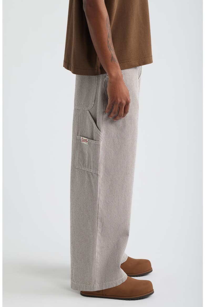 Pinstripe Pants, Alternate, color, BROWN PINSTRIPE