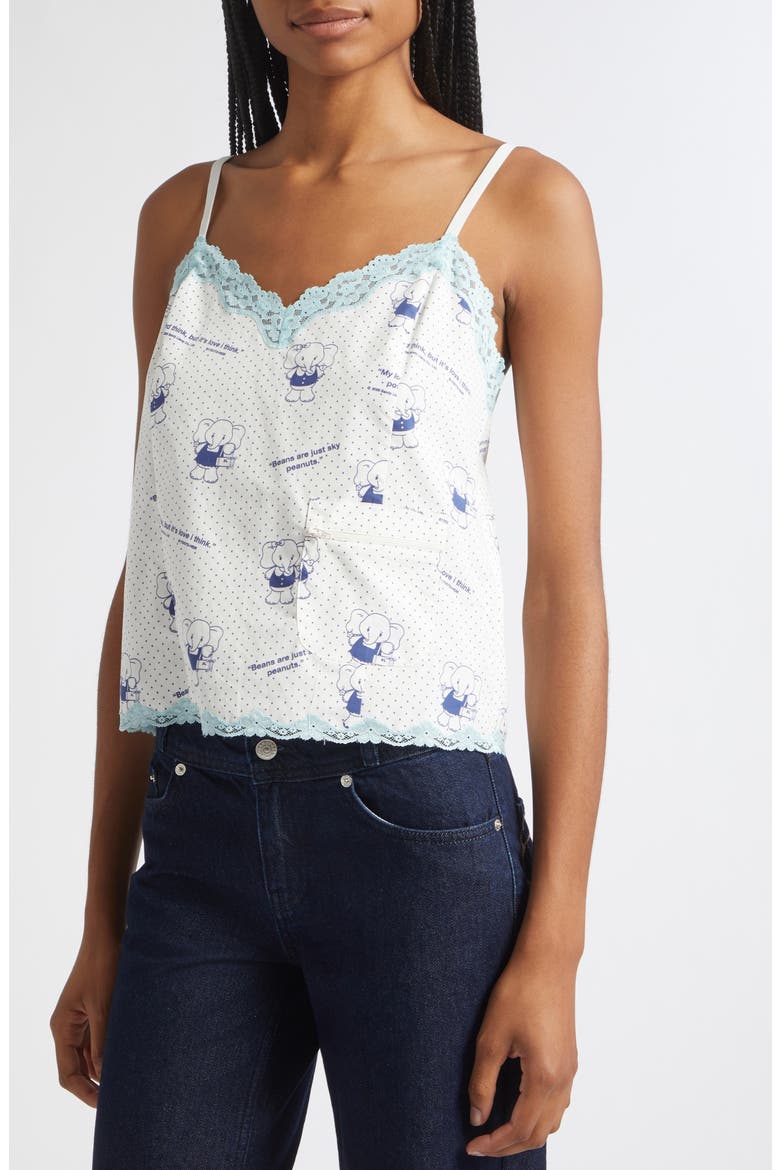 Selkie Cotton Camisole, Alternate, color, WHITE