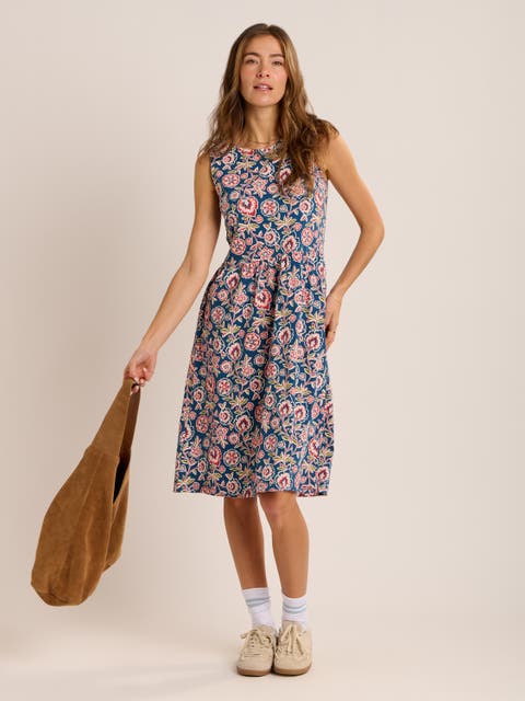 Mary Bloom Fit-and-Flare  Dress