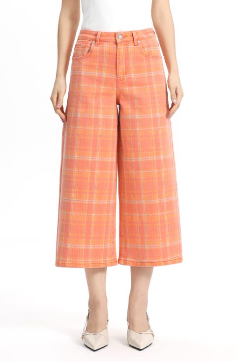 High Waist Bermuda Denim Shorts (Leaf & Lotus)