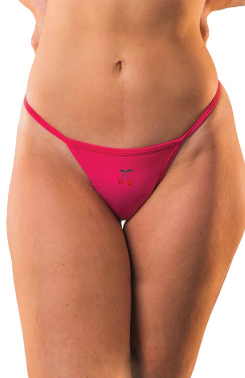 Cheeky Cherry 2-pack Leakproof Everyday Liner Ultra Smooth String Thong in Onyx/cheeky Pink at Nordstrom, Size X-Large